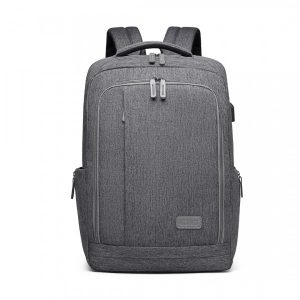 MULTI-COMPARTMENT BACKPACK WITH USB PORT - GREY