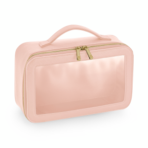 CLEAR WINDOW TRAVEL CASE - SOFT PINK